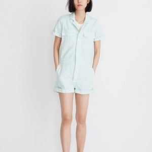 Madewell Utility Romper in Sea Haze